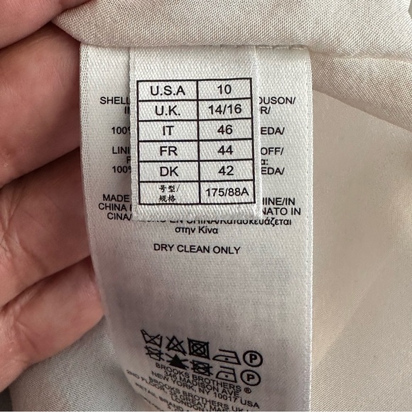 Brooks Brothers Blue & White Floral Silk Dress Size 10 3/4 Sleeves Lightweight - Picture 5 of 7